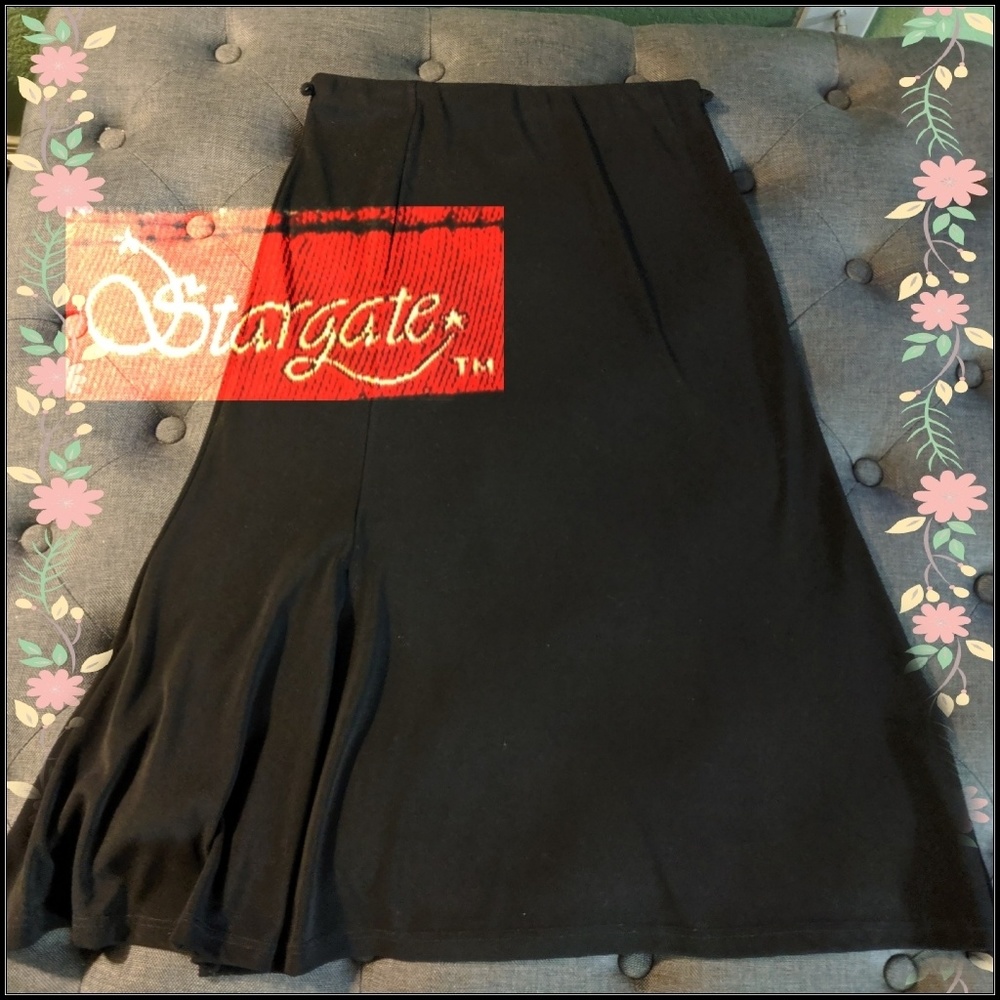 Stargate Black Midi Skirt M